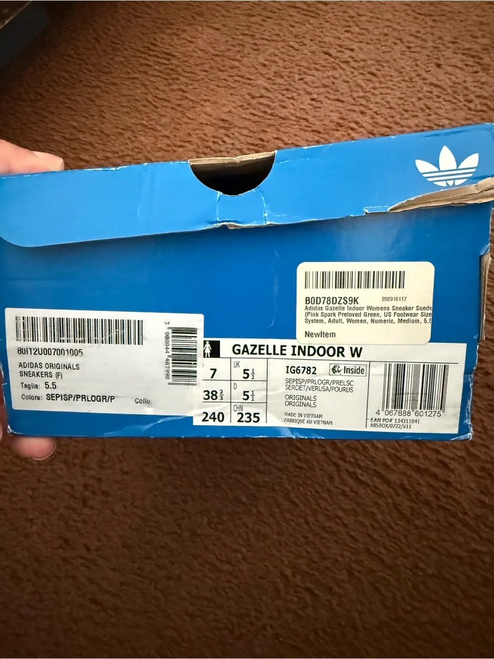 adidas Gazelle Pink and Green Women's Athletic Shoes